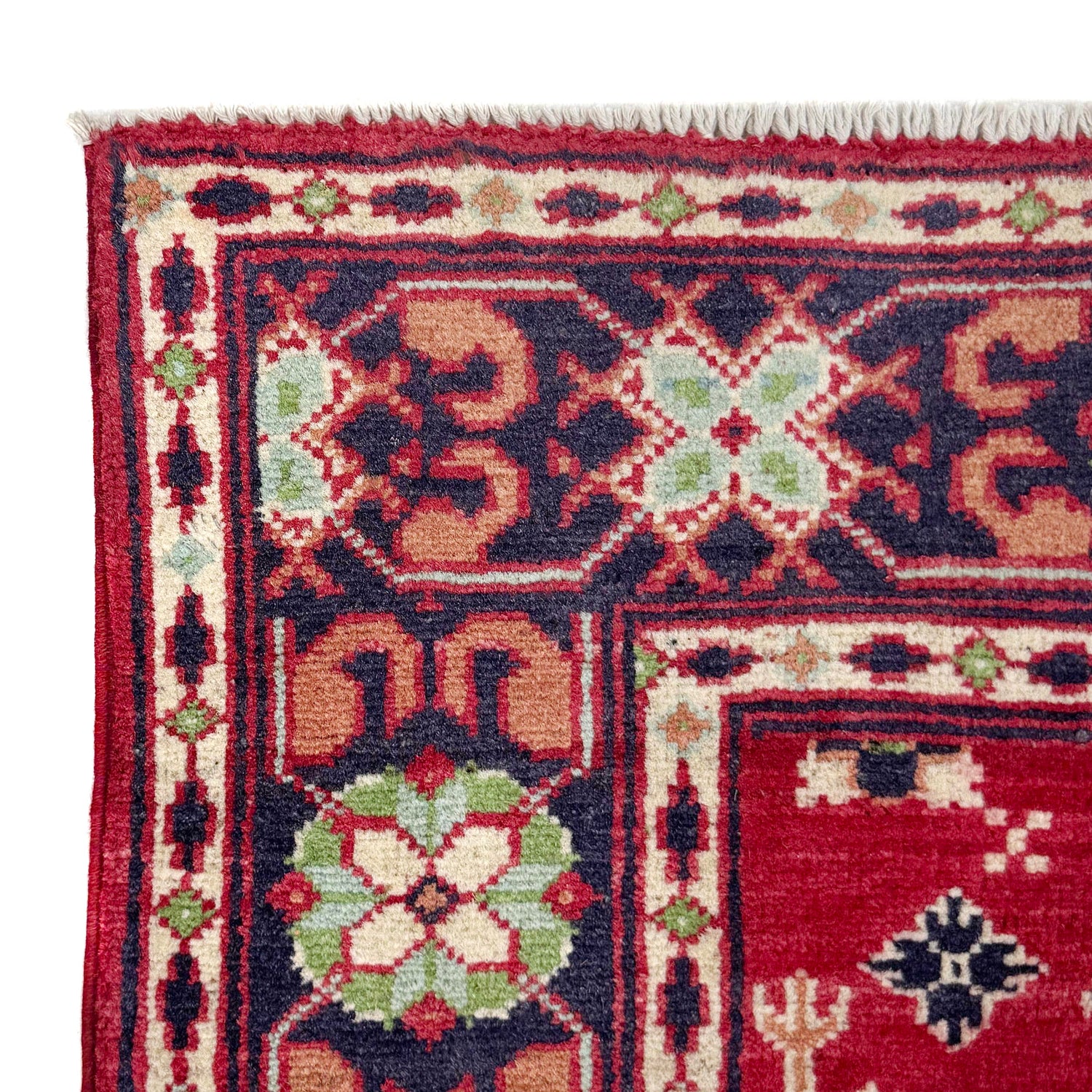 Handmade Kazak Area Rug 3' 3" x 4' 10" ft / 99 x 148 cm - No. R37734