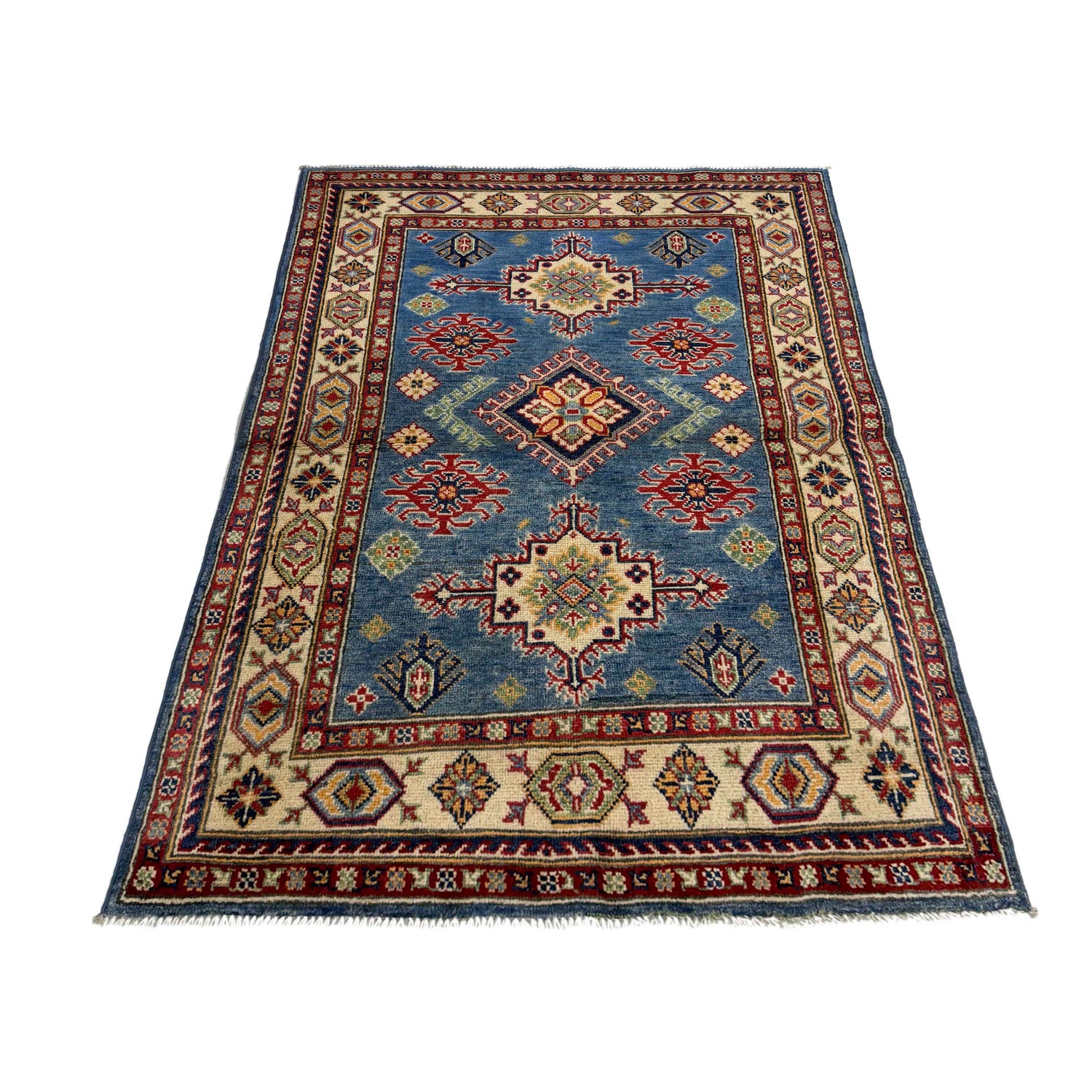 Hand knotted Kazak Rugs 3' 3" x 4' 11" ft / 98 x 149 cm - No. R37737