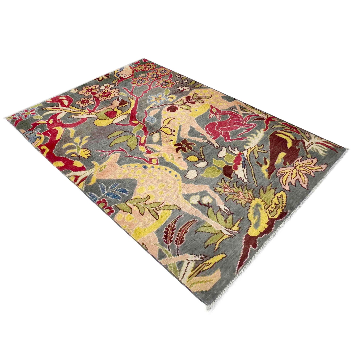 Handmade Picture Area Rug 3' 3" x 4' 10" ft / 100 x 148 cm - No. R37739
