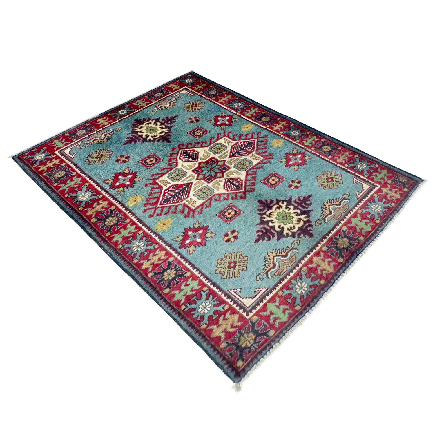 Hand knotted Kazak Rugs 3' 2" x 4' 8" ft / 97 x 142 cm - No. R37741