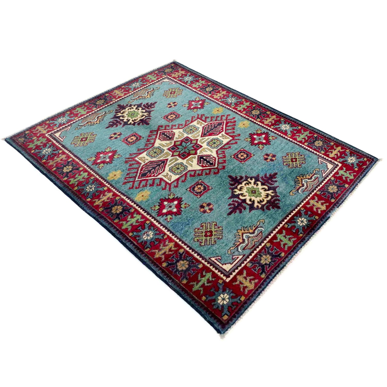 Hand knotted Kazak Rugs 3' 2" x 4' 8" ft / 97 x 142 cm - No. R37741