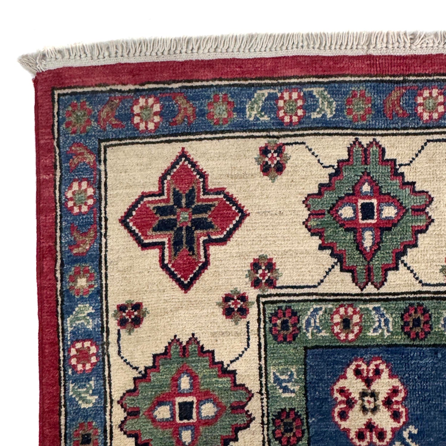 Hand knotted Kazak Carpet 6' 7" x 10' 0" ft / 200 x 304 cm - No. R37743