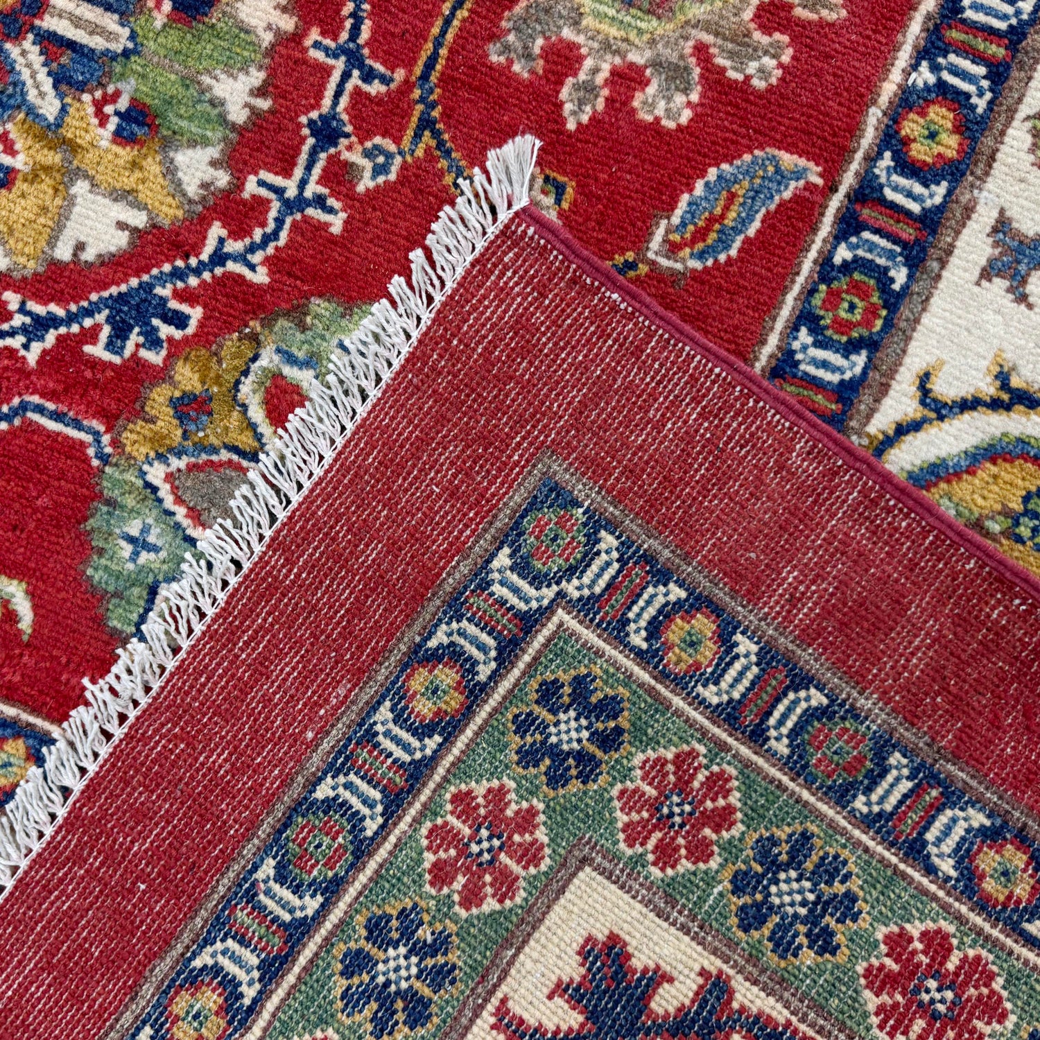 Hand Knotted Kazak Oriental Rug 5' 10" x 8' 11" ft / 178 x 273 cm - No. R37744