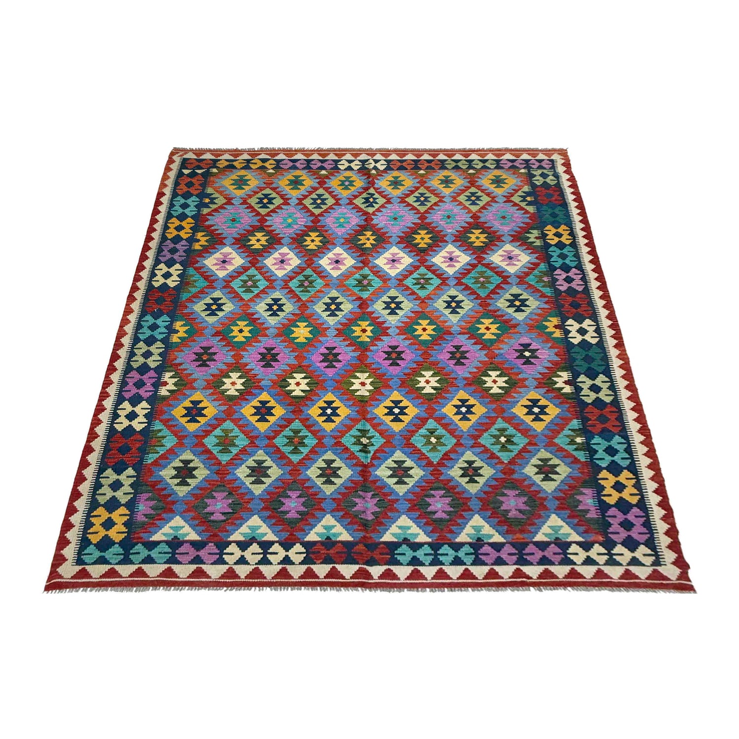 Handmade Vegetable Kilim 6' 8" x 9' 11" ft / 203 x 303 cm - No. R37791