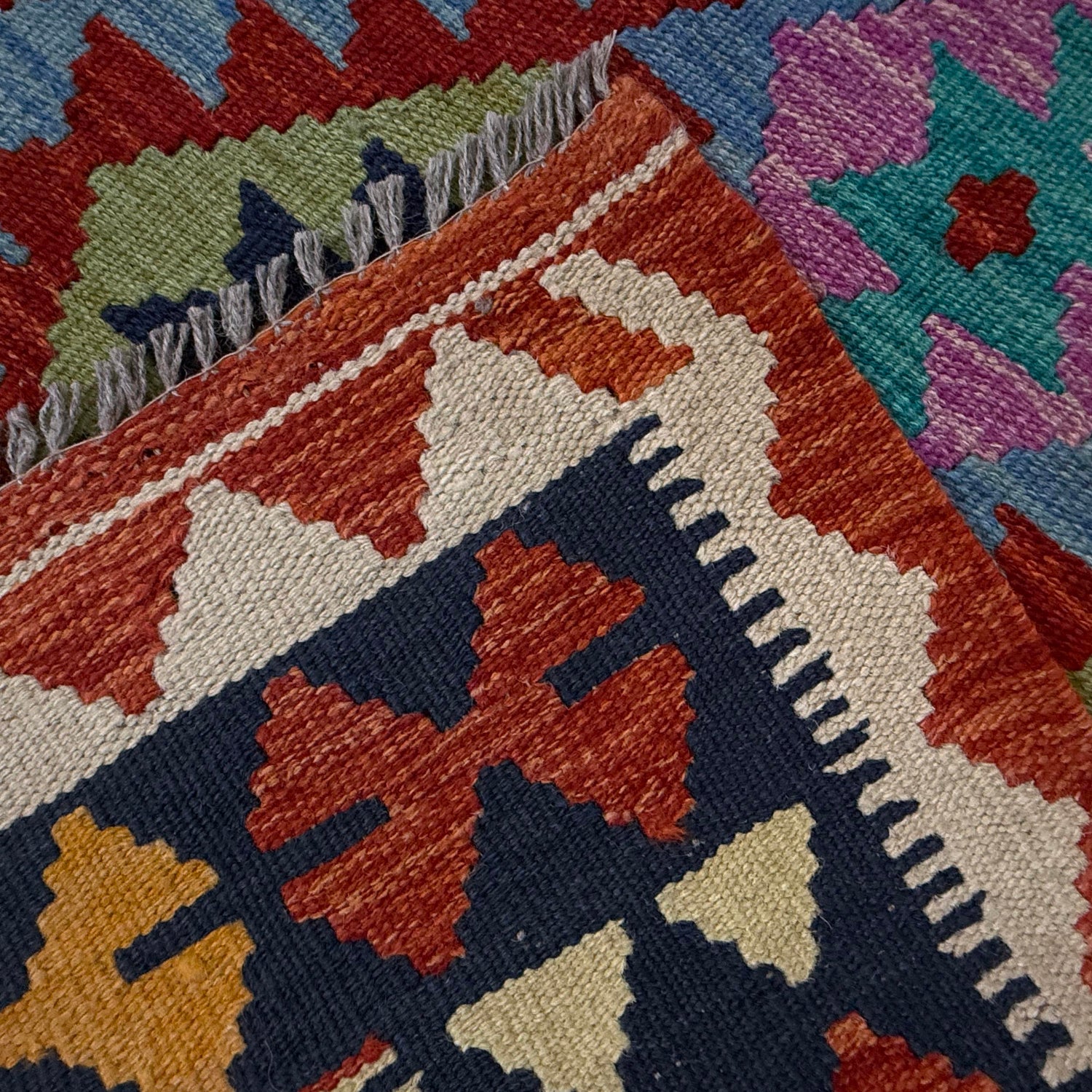 Handmade Vegetable Kilim 6' 8" x 9' 11" ft / 203 x 303 cm - No. R37791