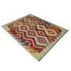Multi Color ful Flat-Weave Wool Kilim 3' 3" x 4' 8" ft / 100 x 143 cm - No. R37795