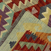 Multi Color ful Flat-Weave Wool Kilim 3' 3" x 4' 8" ft / 100 x 143 cm - No. R37795
