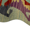Multi Color ful Flat-Weave Wool Kilim 3' 3" x 4' 8" ft / 100 x 143 cm - No. R37795