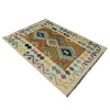 Multi Color ful Flat-Weave Wool Kilim 2' 7" x 4' 0" ft / 80 x 123 cm - No. R37797
