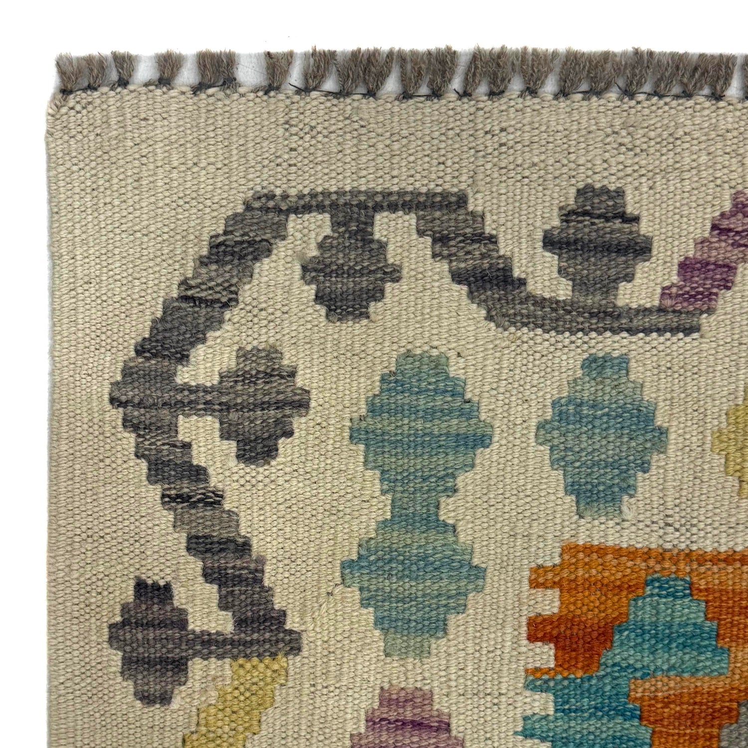 Multi Color ful Flat-Weave Wool Kilim 2' 7" x 4' 0" ft / 80 x 123 cm - No. R37797