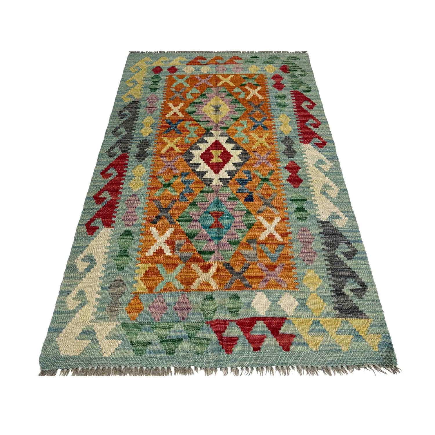 Handmade Vegetable Kelim 2' 7" x 4' 5" ft / 80 x 135 cm - No. R37810