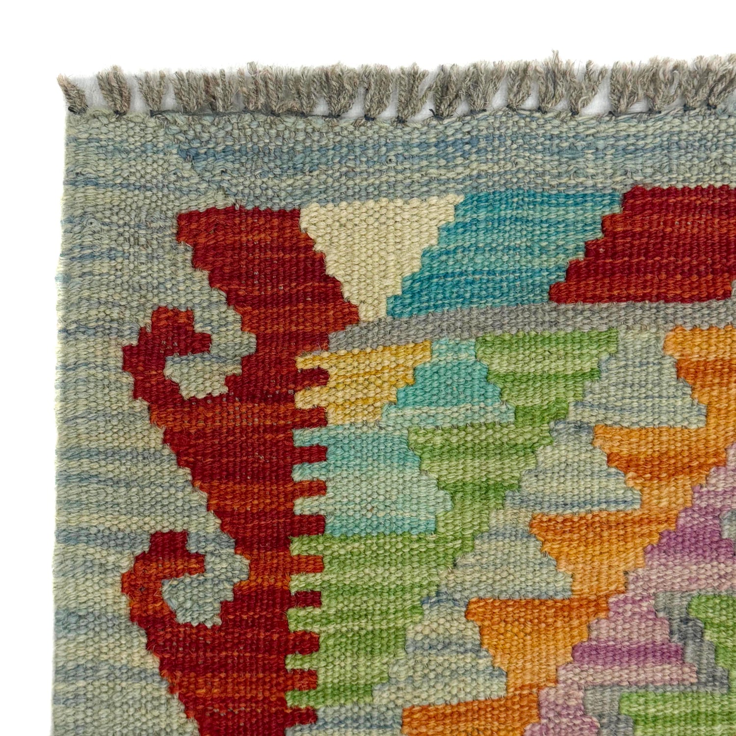 Hand Knotted Afghan Style Kilim 2' 5" x 3' 10" ft / 74 x 117 cm - No. R37811