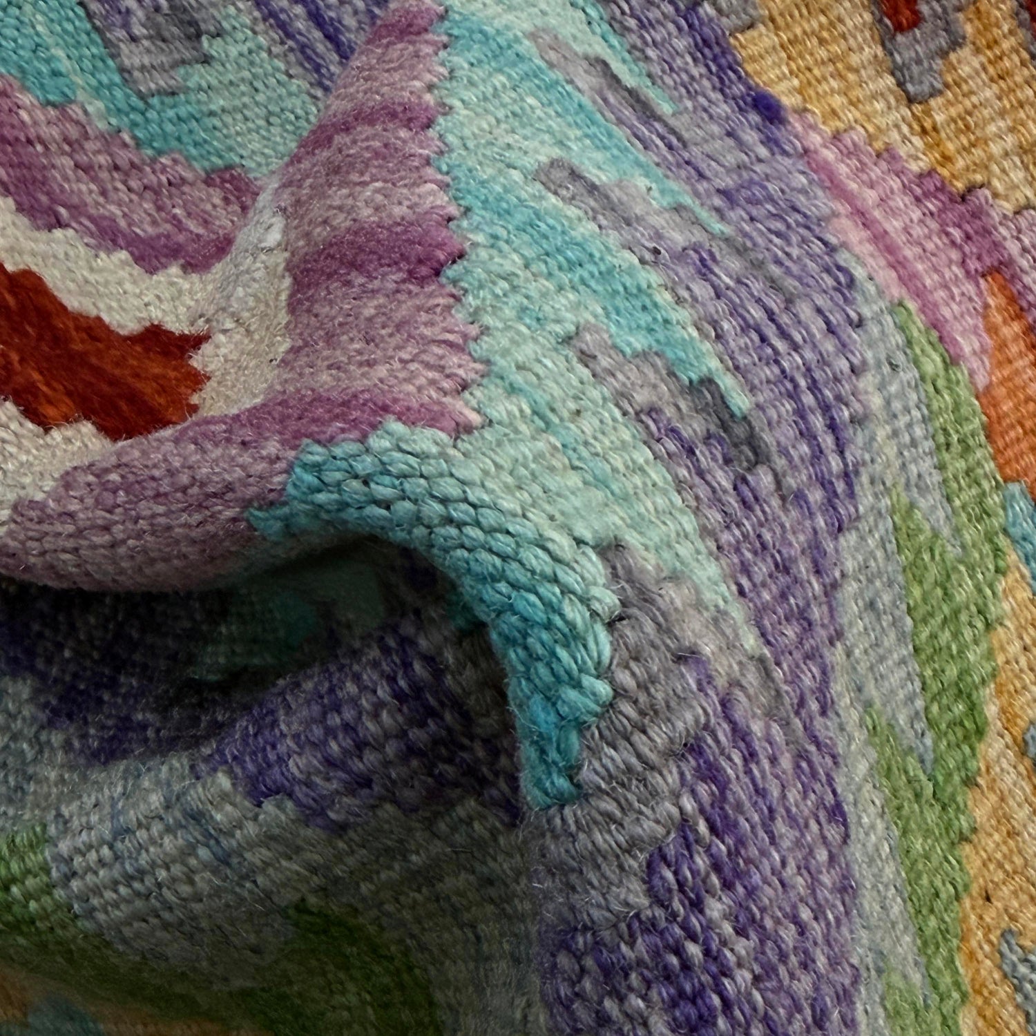 Hand Knotted Afghan Style Kilim 2' 5" x 3' 10" ft / 74 x 117 cm - No. R37811