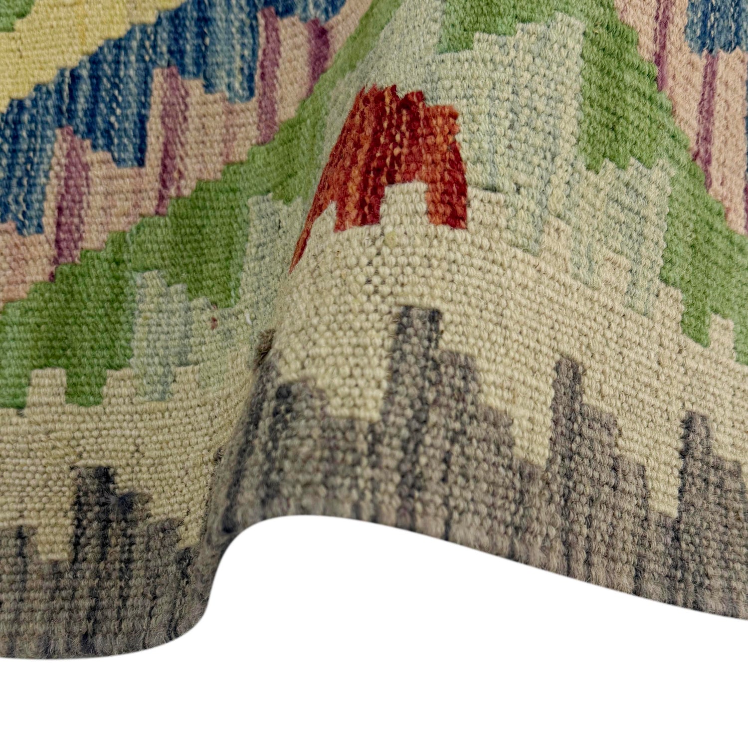 Handmade Turkish Design Wool Kilim 2' 5" x 3' 11" ft / 74 x 120 cm - No. R37814