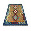 Handmade Turkish Design Wool Kelim 2' 6" x 4' 1" ft / 77 x 124 cm - No. R37815