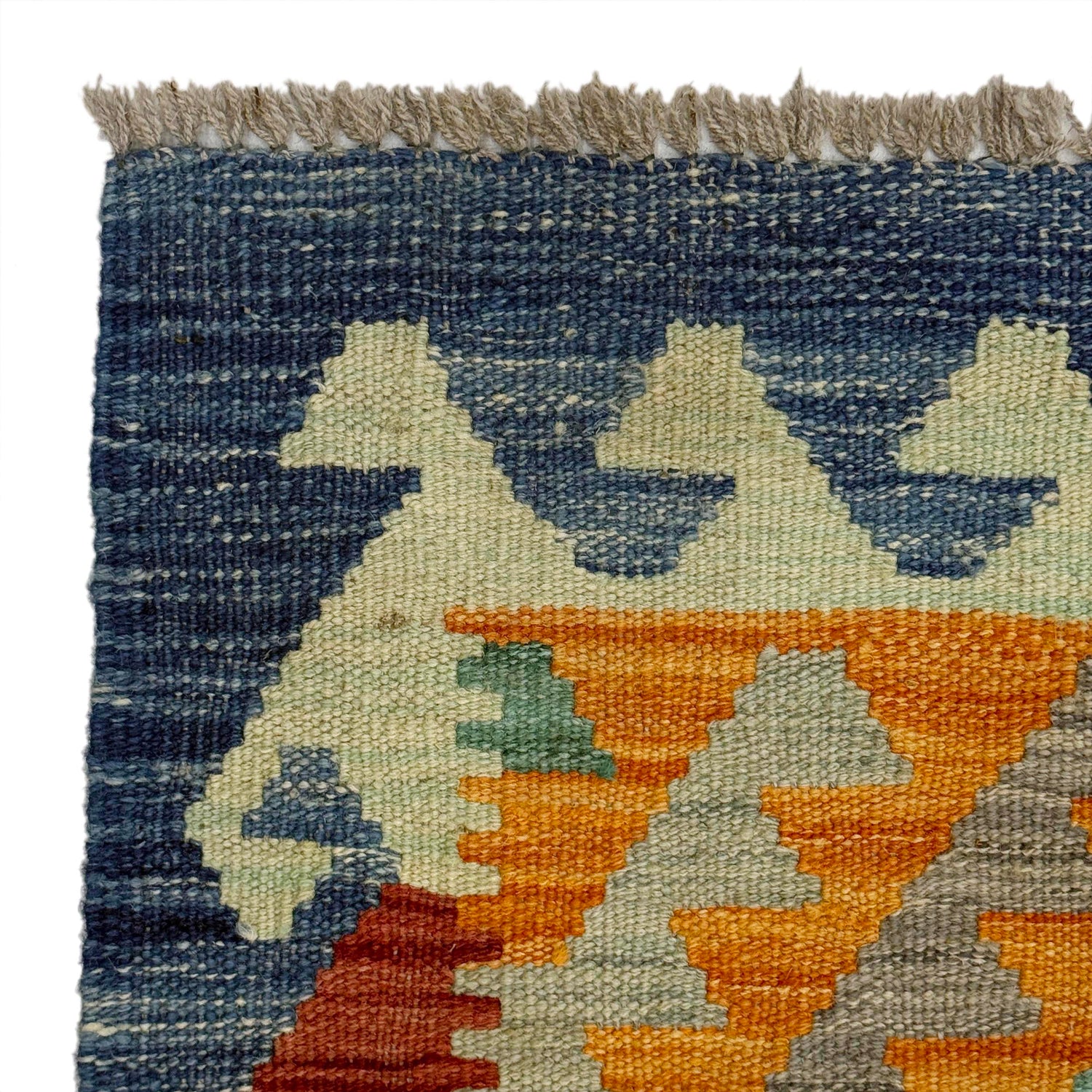 Handmade Turkish Design Wool Kelim 2' 6" x 4' 1" ft / 77 x 124 cm - No. R37815