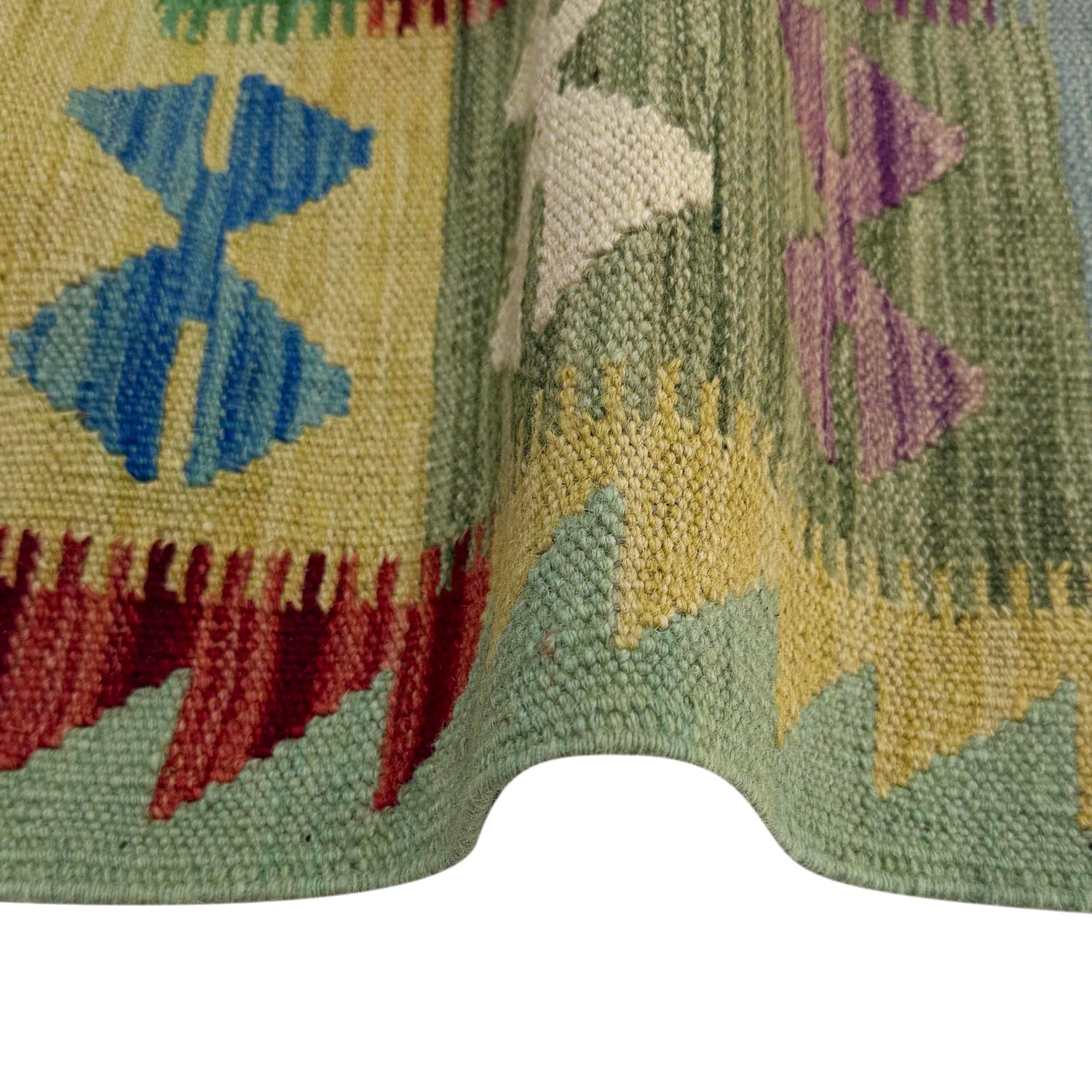 Hand Knotted Afghan Style Kilim 6' 5" x 9' 11" ft / 196 x 303 cm - No. R37823