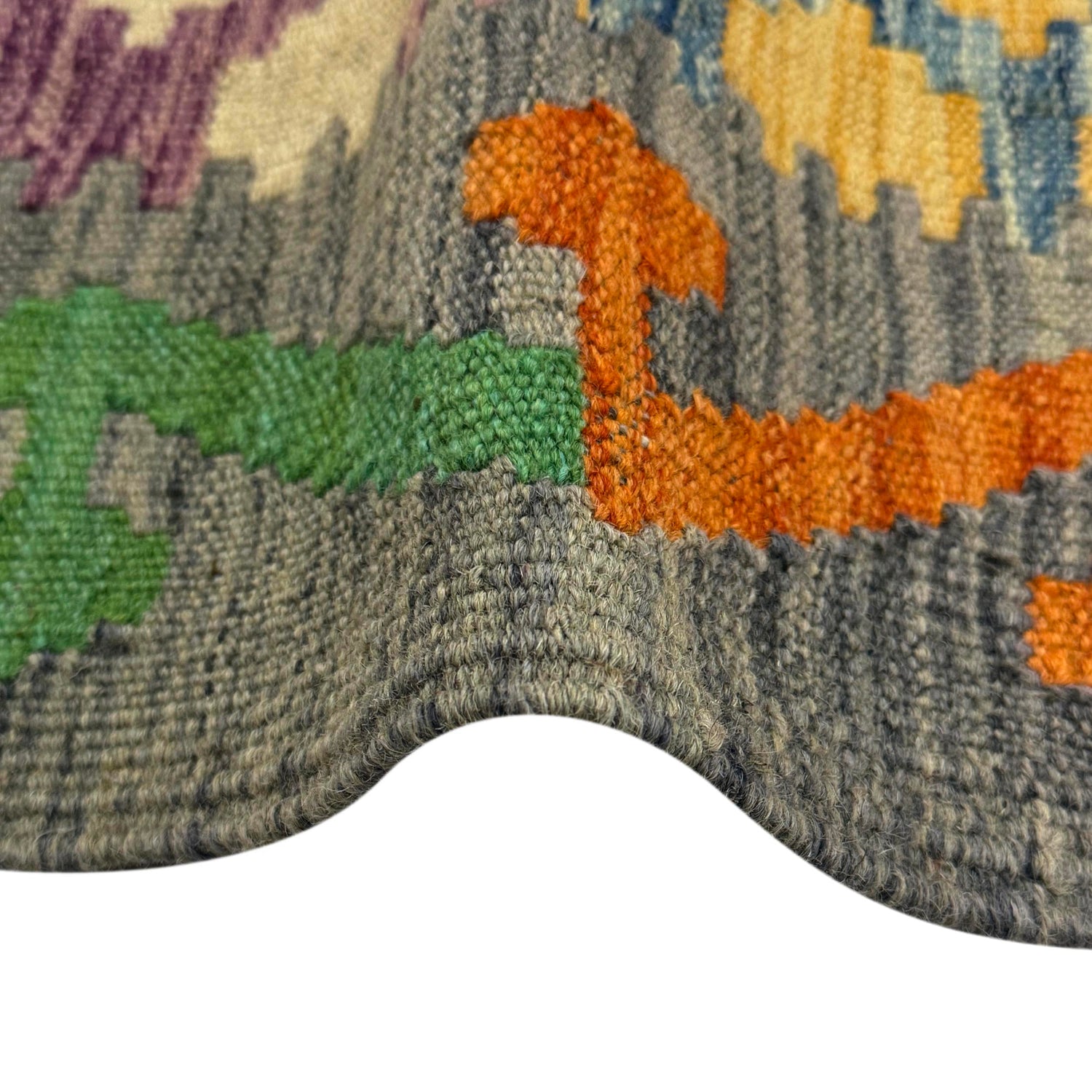 Hand Woven Wool Kelim 6' 4" x 9' 9" ft / 192 x 298 cm - No. R37861