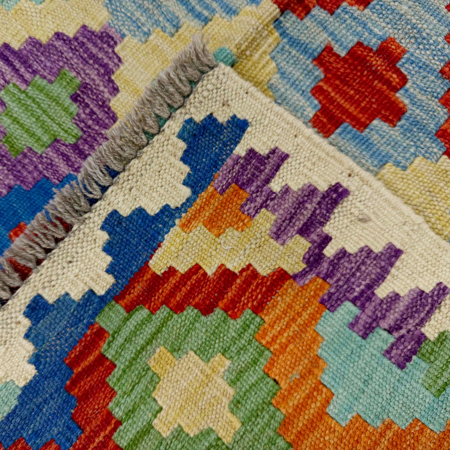 Handmade Vegetable Kilim 3' 3" x 4' 11" ft / 100 x 151 cm - No. R37862