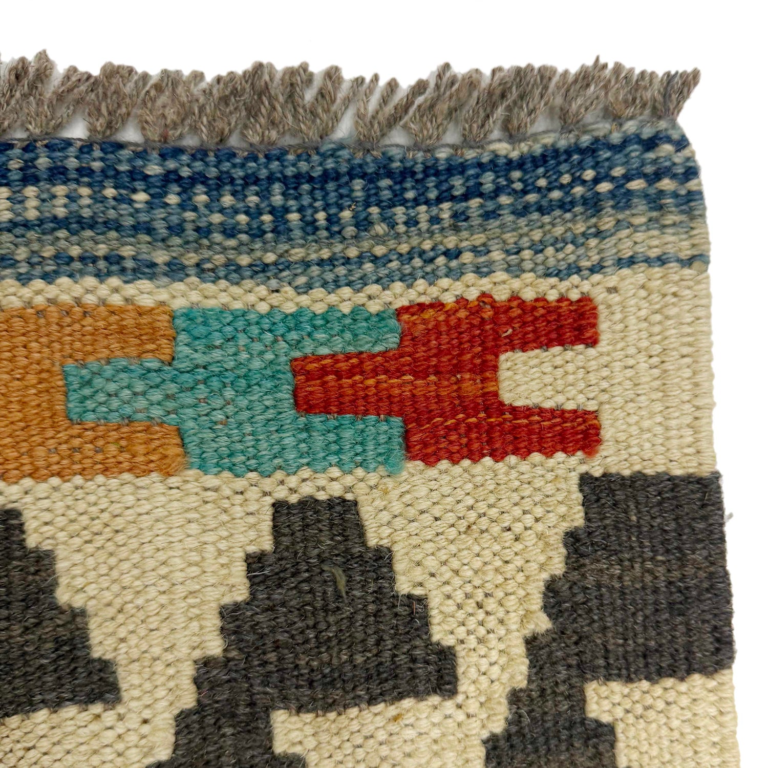 Hand Knotted Afghan Style Kilim 3' 3" x 5' 1" ft / 100 x 155 cm - No. R37876