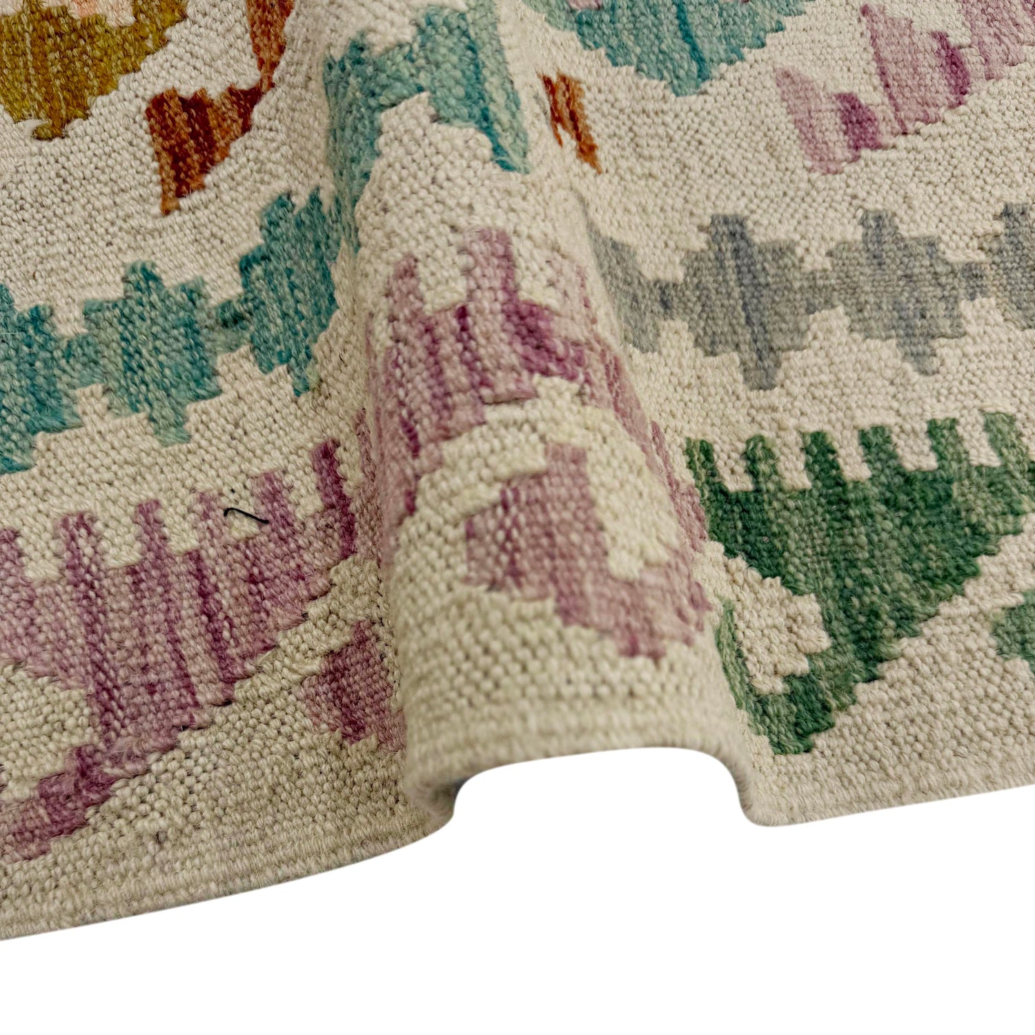 Hand Knotted Flatweave Kilim 3' 7" x 4' 11" ft / 109 x 149 cm - No. R37898