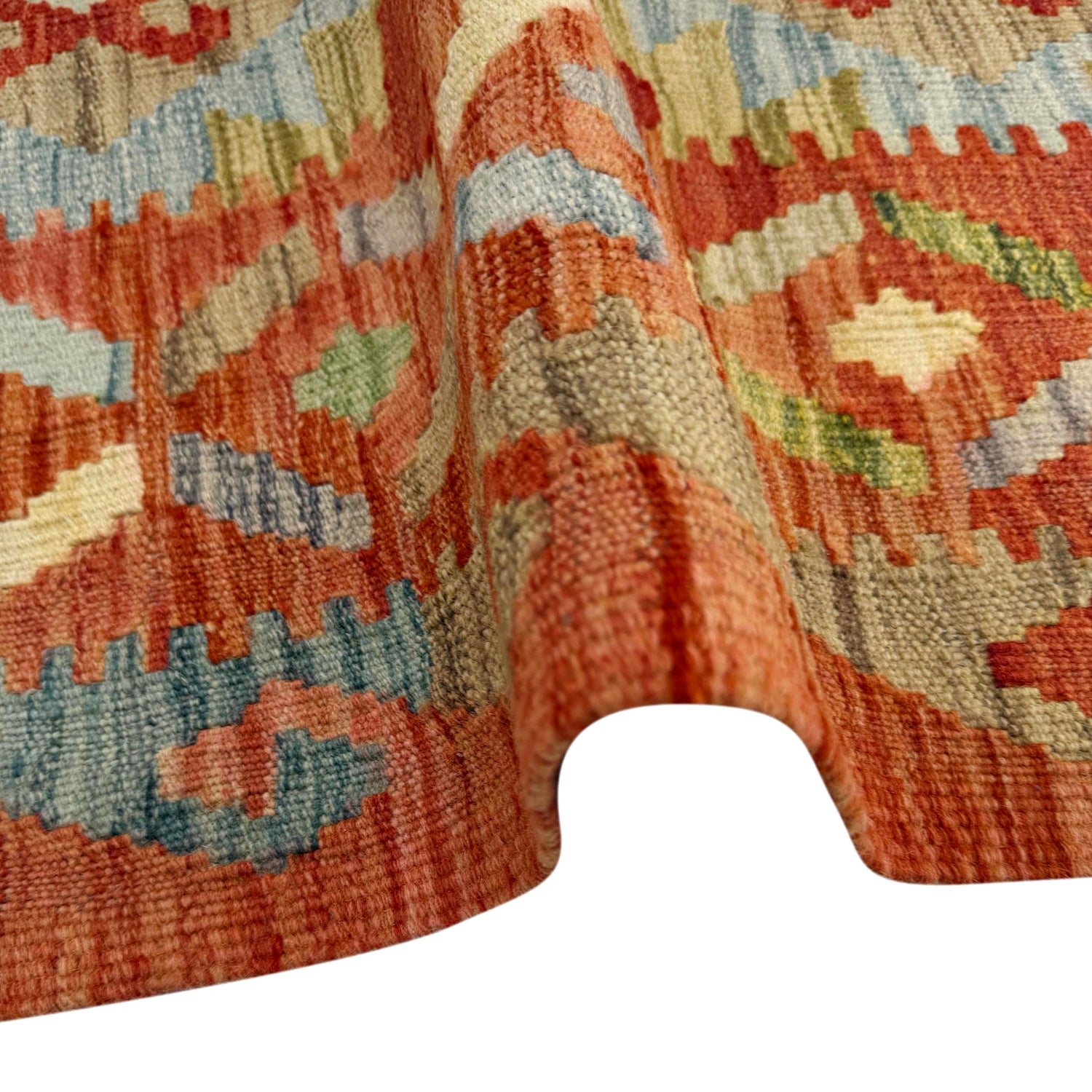 Hand Made Afghan Kilim 3' 5" x 4' 11" ft / 103 x 149 cm - No. R37901