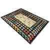 Multi Color ful Flat-Weave Wool Kilim 3' 7" x 5' 1" ft / 110 x 154 cm - No. R37902