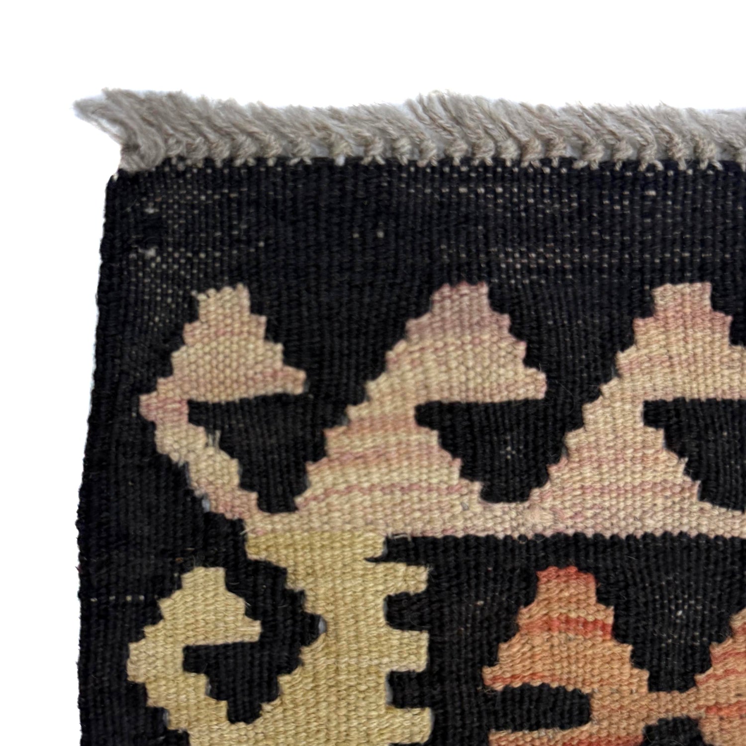 Multi Color ful Flat-Weave Wool Kilim 3' 7" x 5' 1" ft / 110 x 154 cm - No. R37902