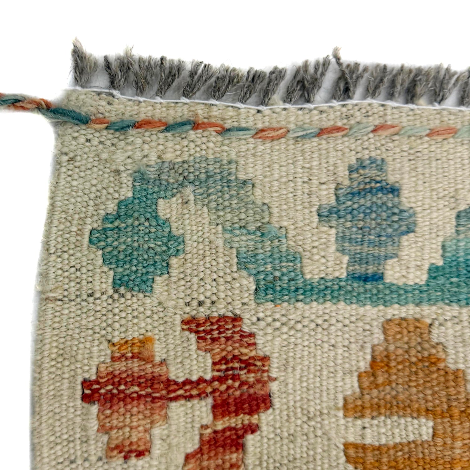 Handmade Afghan Vegetable Kilim 2' 10" x 3' 9" ft / 87 x 115 cm - No. R37908
