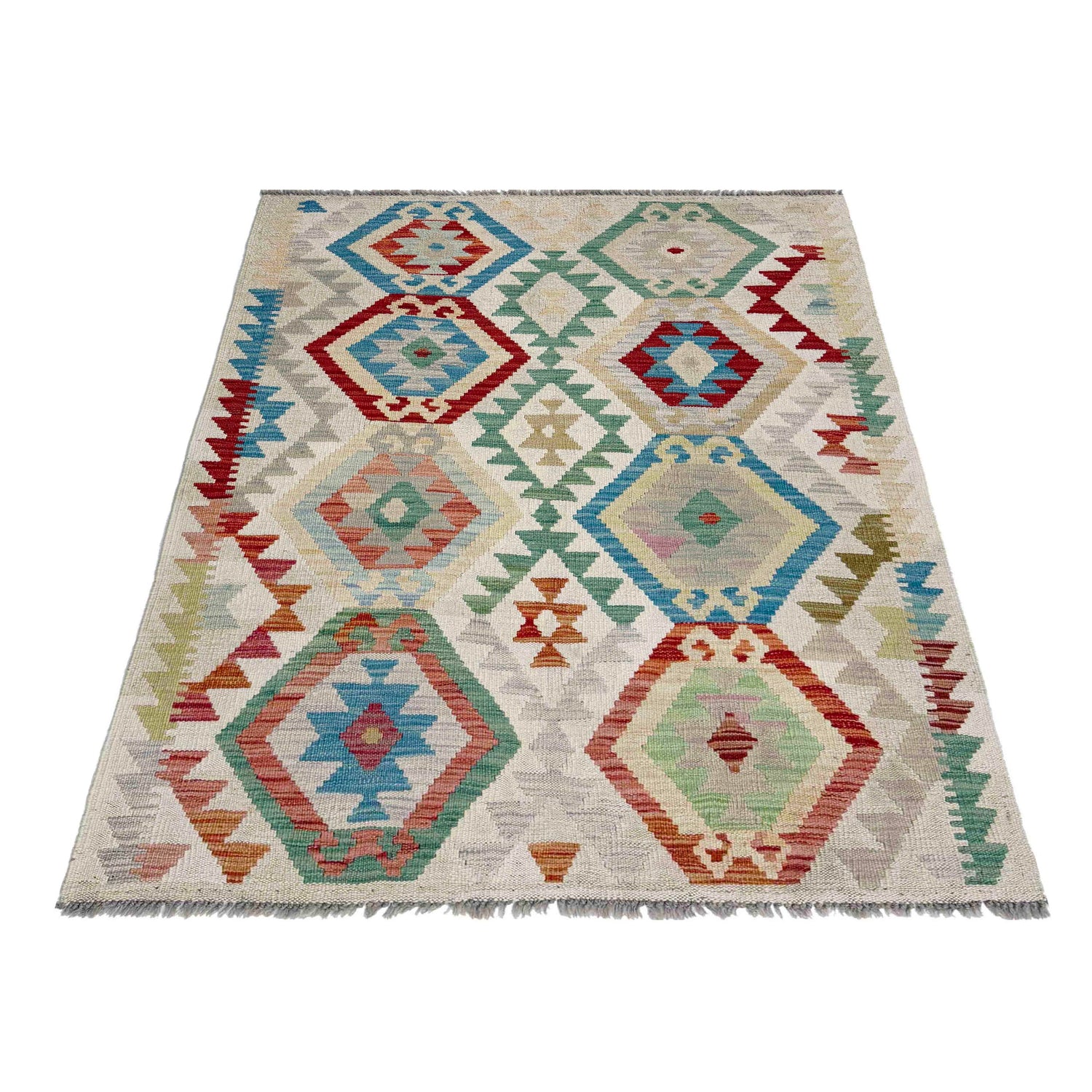 Handmade Vegetable Kelim 3' 5" x 5' 1" ft / 105 x 154 cm - No. R37909