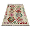 Hand Knotted Afghan Style Kilim 3' 4" x 4' 9" ft / 101 x 146 cm - No. R37913