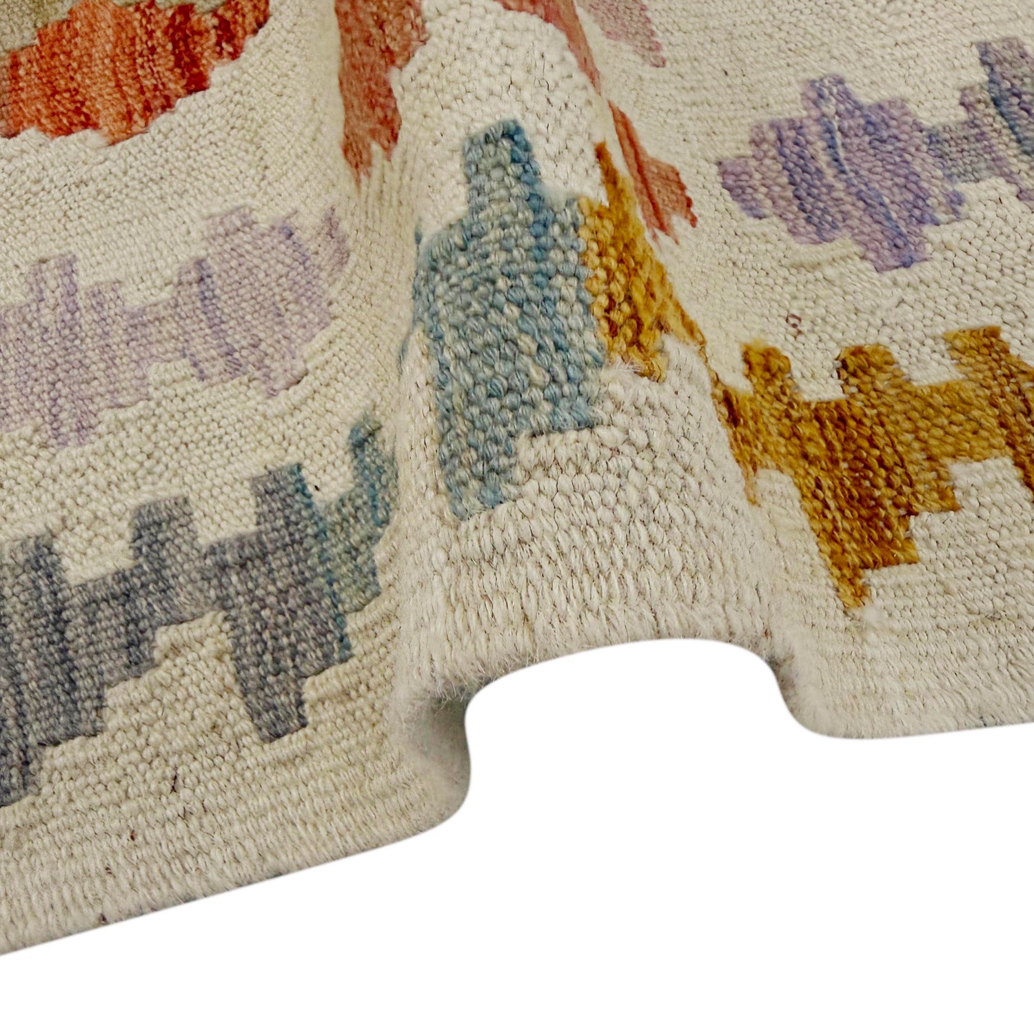 Handmade Turkish Design Wool Kilim 3' 2" x 5' 2" ft / 96 x 158 cm - No. R37918
