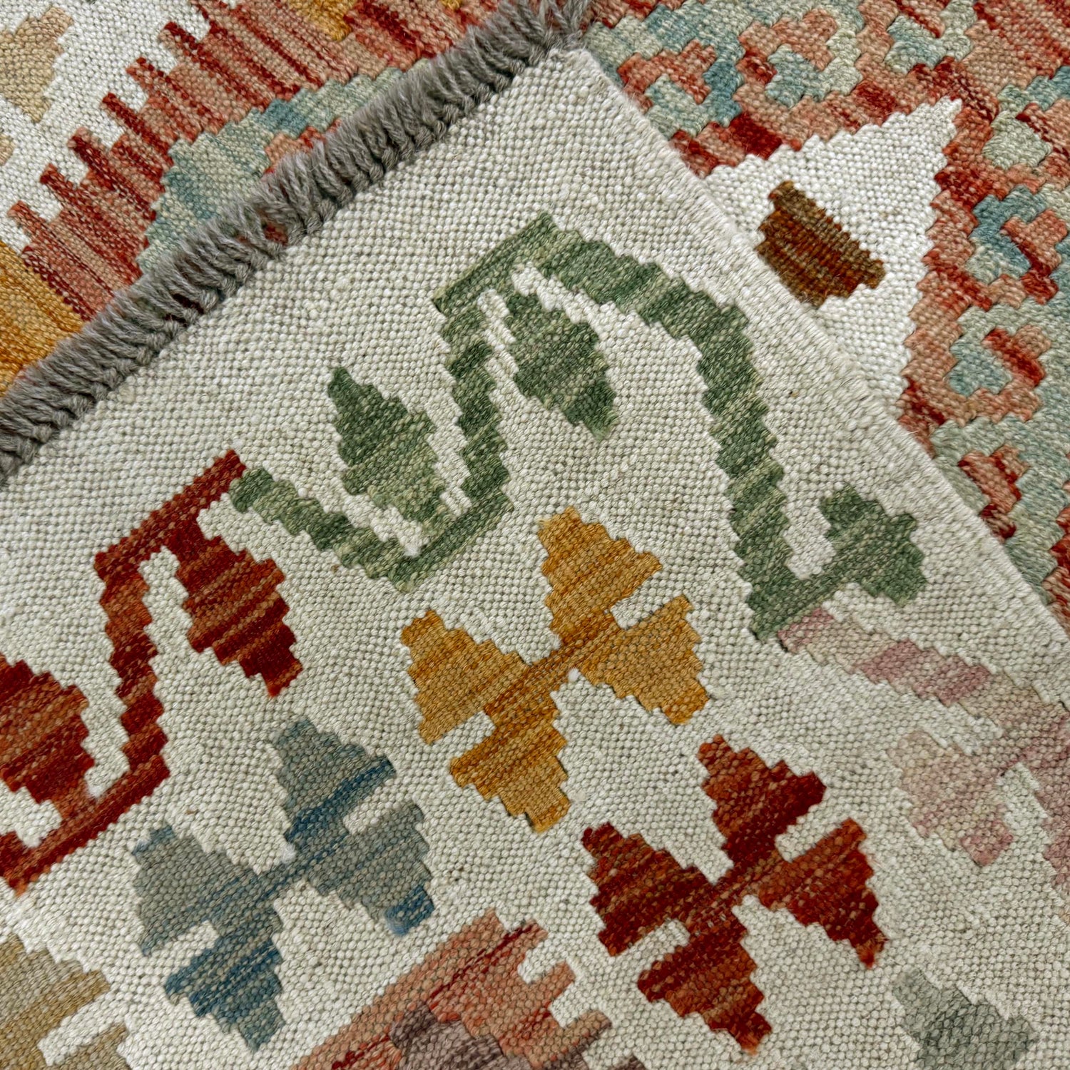 Hand Made Afghan Kilim 2' 9" x 4' 6" ft / 83 x 137 cm - No. R37920