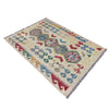 Multi Color ful Flat-Weave Wool Kilim 2' 8" x 4' 1" ft / 82 x 125 cm - No. R37921