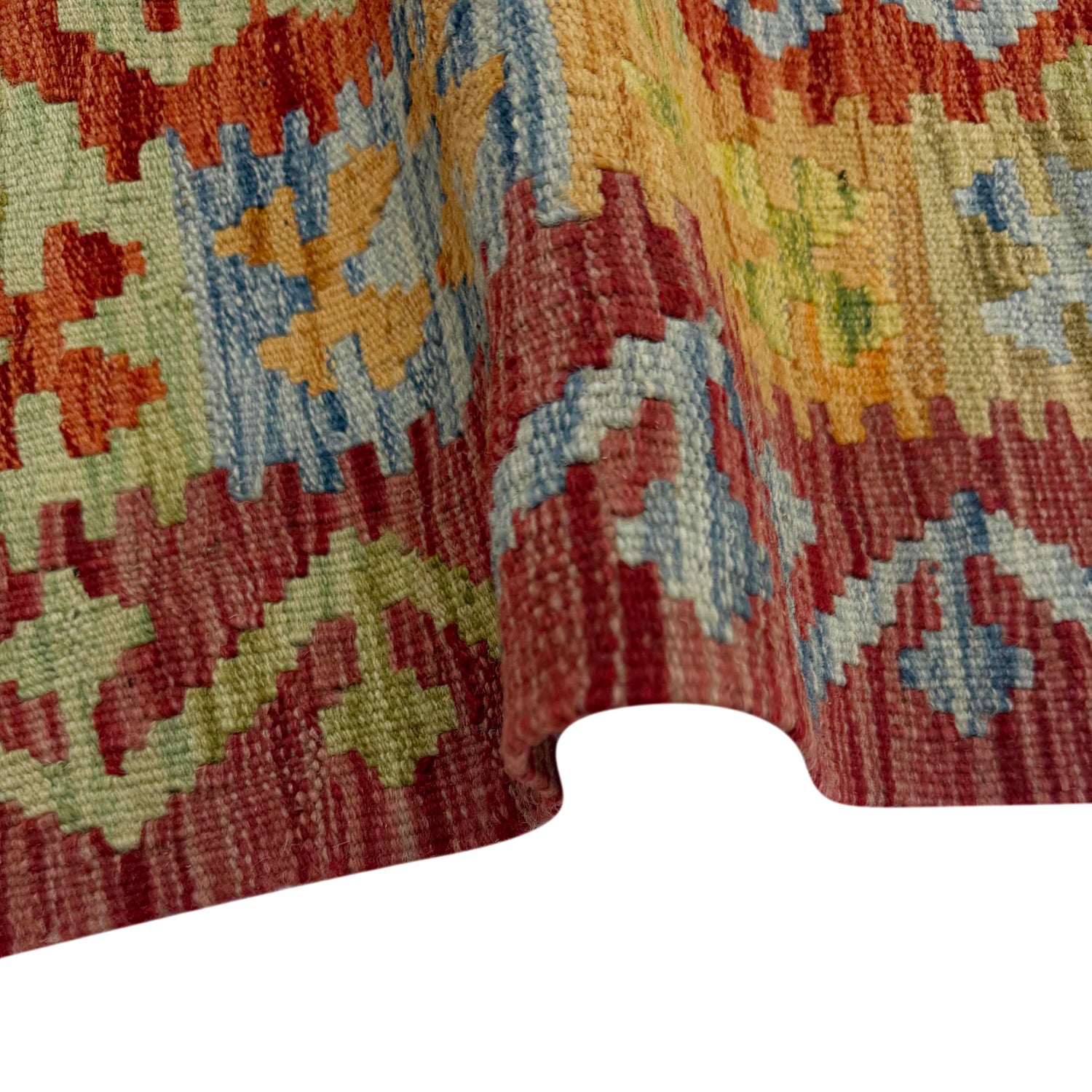 Hand Knotted Afghan Style Kilim 2' 7" x 4' 2" ft / 80 x 126 cm - No. R37924