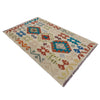 Hand Woven Wool Kelim 2' 5" x 4' 3" ft / 74 x 129 cm - No. R37958