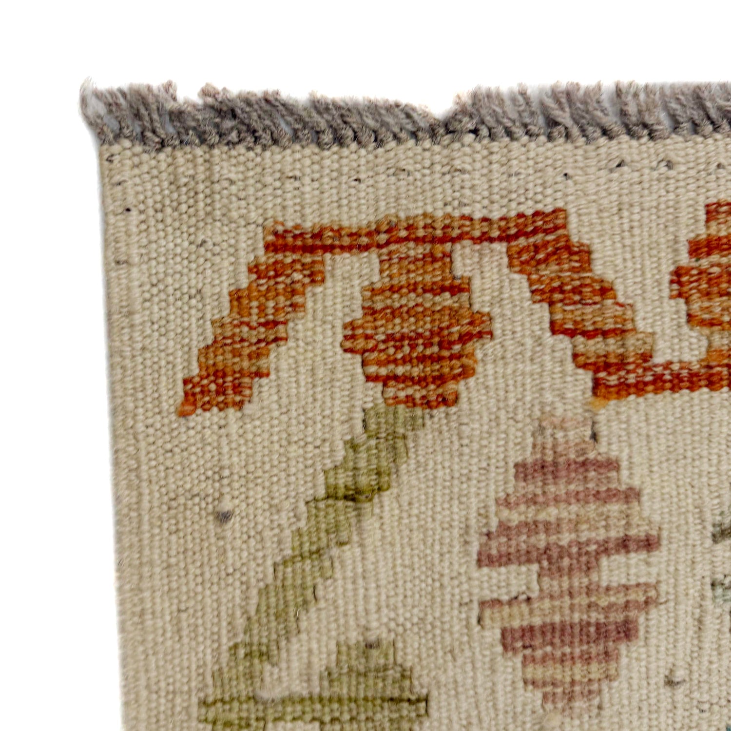 Hand Woven Wool Kelim 2' 5" x 4' 3" ft / 74 x 129 cm - No. R37958