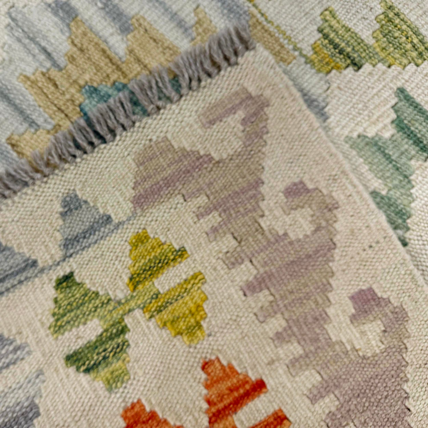 Handmade Afghan Vegetable Kilim 2' 9" x 4' 2" ft / 85 x 126 cm - No. R37963