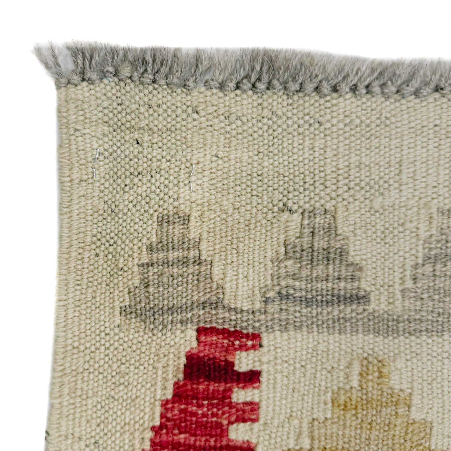 Multi Color ful Flat-Weave Wool Kilim 2' 11" x 4' 1" ft / 89 x 125 cm - No. R37965