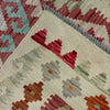 Multi Color ful Flat-Weave Wool Kilim 2' 11" x 4' 1" ft / 89 x 125 cm - No. R37965