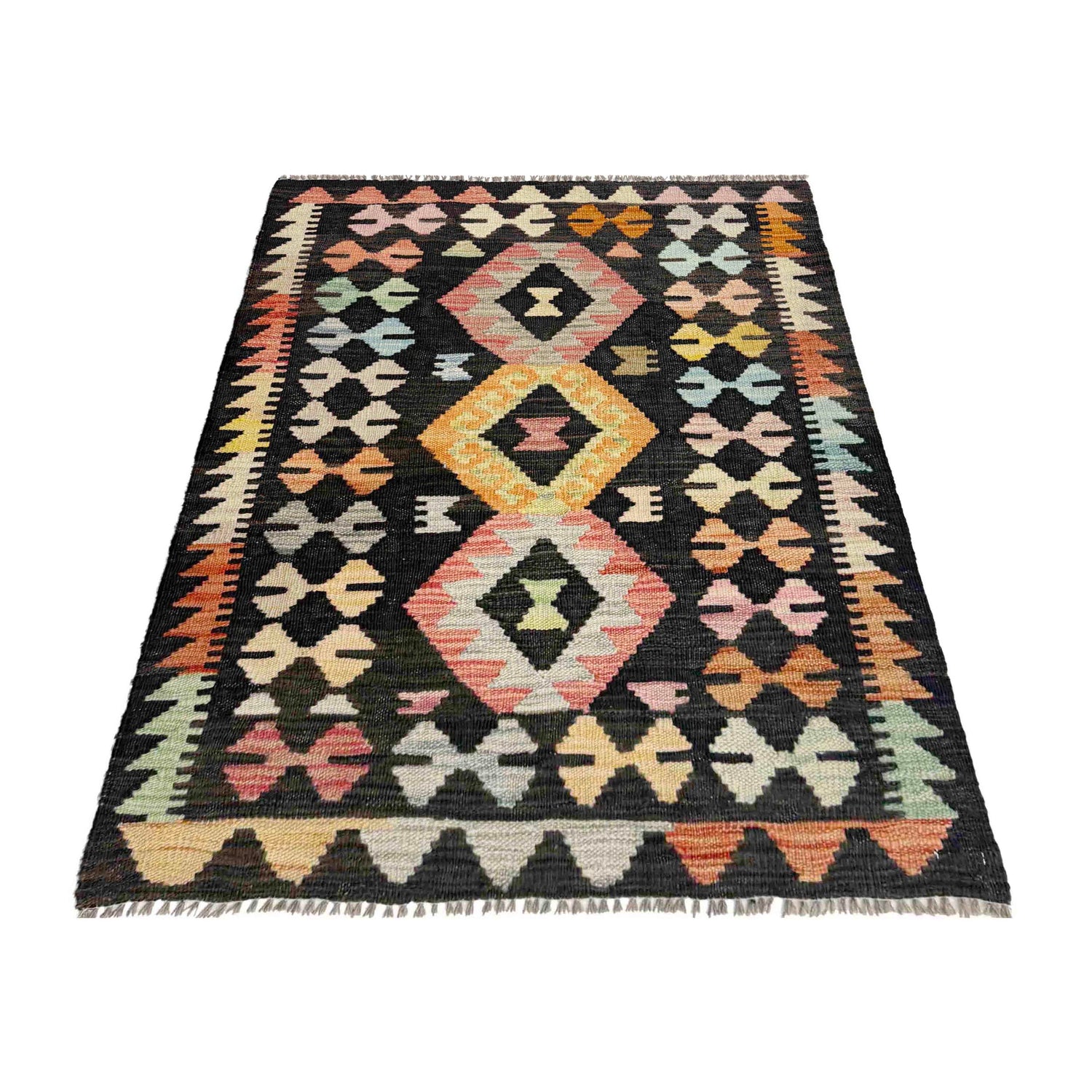 Handmade Vegetable Kilim 2' 8" x 3' 9" ft / 81 x 114 cm - No. R37966