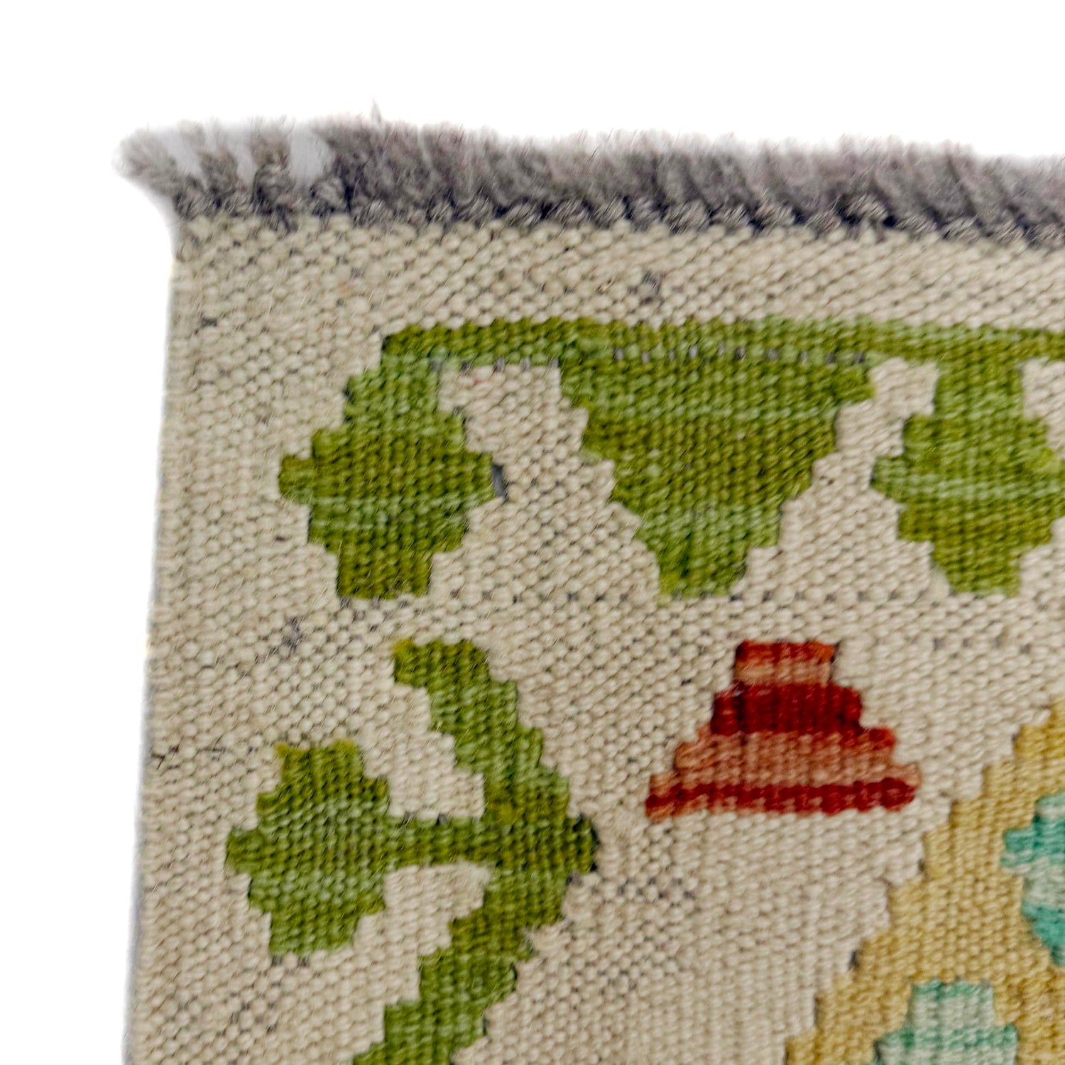 Hand Woven Wool Kelim 2' 6" x 4' 2" ft / 76 x 127 cm - No. R37972
