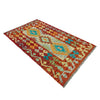 Handmade Turkish Design Wool Kilim 2' 7" x 4' 6" ft / 78 x 137 cm - No. R37973