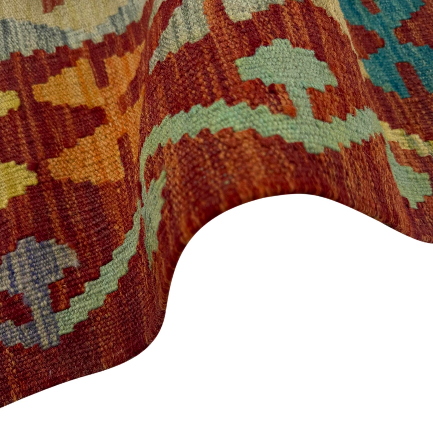 Handmade Turkish Design Wool Kilim 2' 7" x 4' 6" ft / 78 x 137 cm - No. R37973