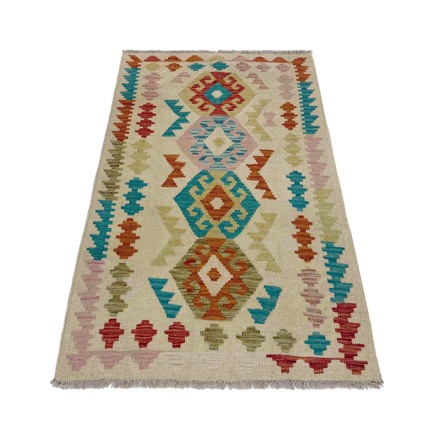 Hand Knotted Flatweave Kilim 2' 6" x 4' 4" ft / 75 x 131 cm - No. R37975