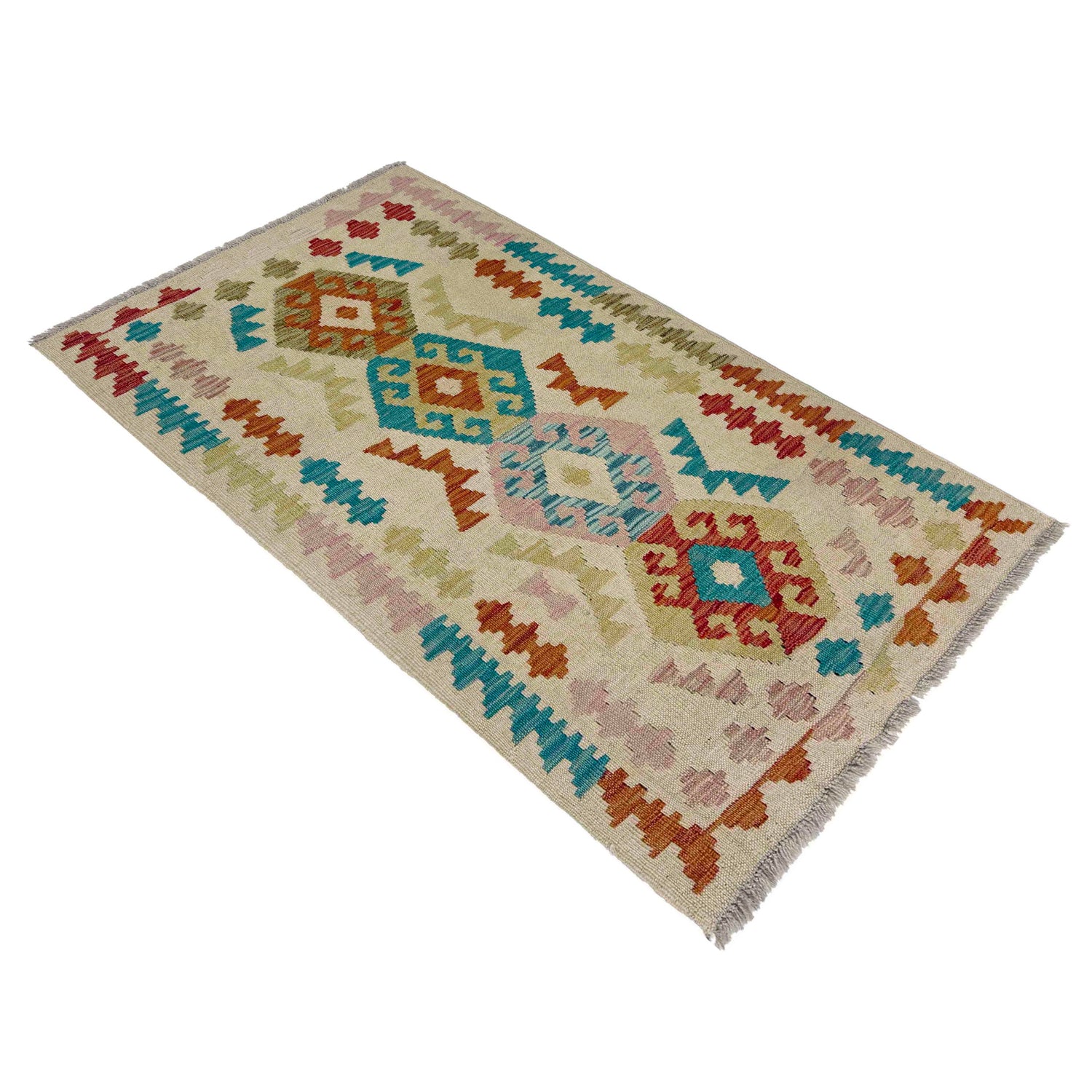 Hand Knotted Flatweave Kilim 2' 6" x 4' 4" ft / 75 x 131 cm - No. R37975