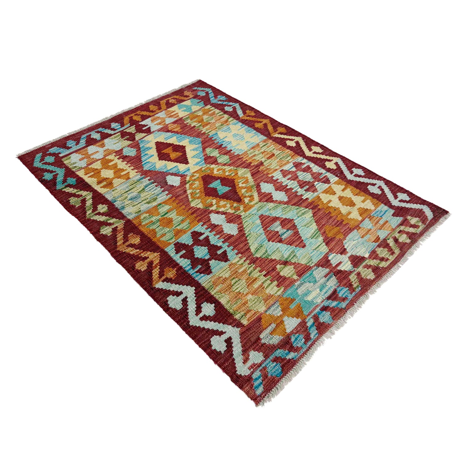 Hand Made Afghan Kilim 2' 9" x 3' 11" ft / 83 x 119 cm - No. R37977