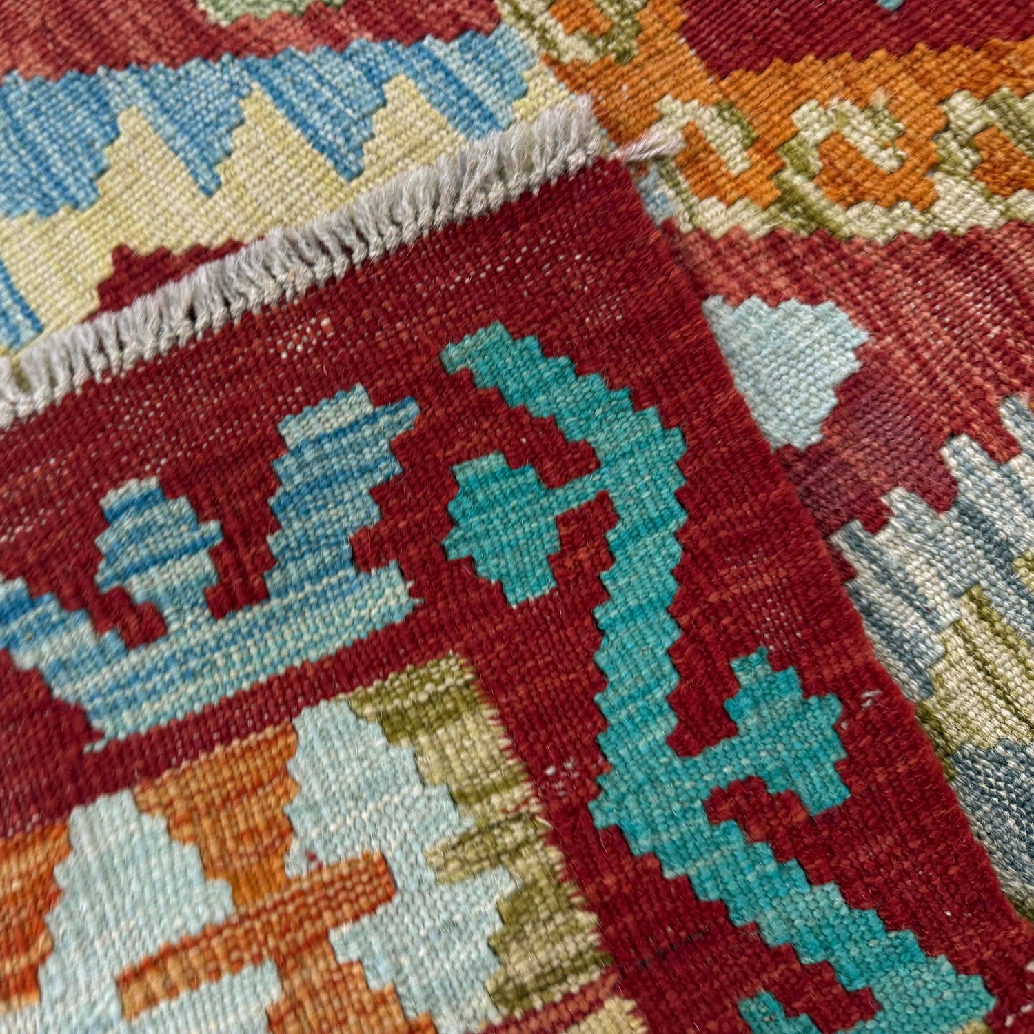 Hand Made Afghan Kilim 2' 9" x 3' 11" ft / 83 x 119 cm - No. R37977