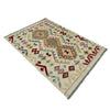 Multi Color ful Flat-Weave Wool Kilim 2' 9" x 4' 3" ft / 85 x 130 cm - No. R37978