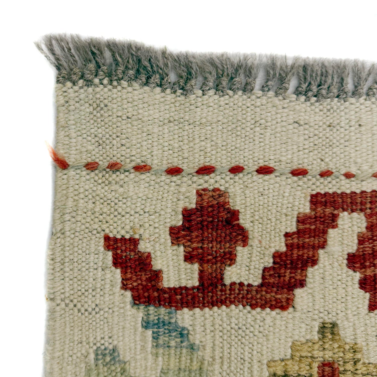 Multi Color ful Flat-Weave Wool Kilim 2' 9" x 4' 3" ft / 85 x 130 cm - No. R37978